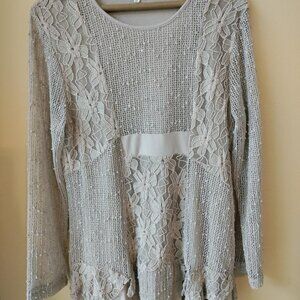 Exquisite Crochet/Lace tunic top